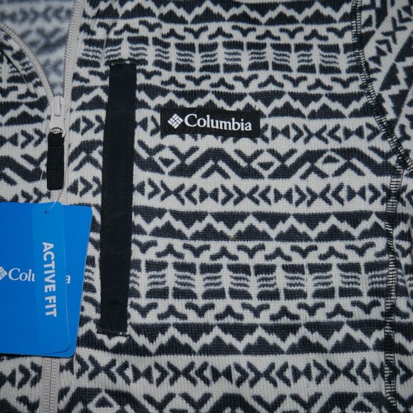 Columbia Sweater Weather 1/2 Zip Jacket Men's Size M Shacket Tonal Fair Isle NWT - Picture 10 of 12